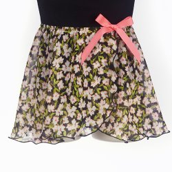 (image for) 4465B Girls Pink Neon Floral Mock Wrap