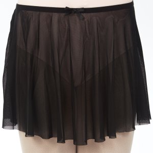 (image for) 4434Bk Girls Mesh Skirt (Black)