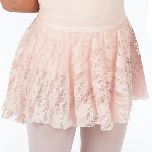 (image for) 4436Pk Girls Sweet Lace Tapered Skirt (Pink)