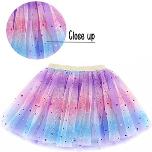 (image for) 4428BB 3 Layer Star Rainbow Tutu (Bright Burst)
