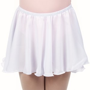 (image for) Girls Georgette Pull On Skirt (White)