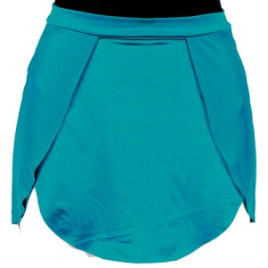 (image for) 4567Tl Ladies Silky Petal Skirt (Teal)