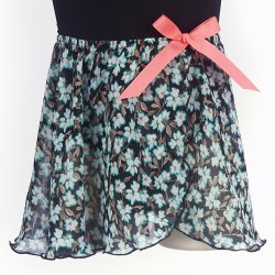 (image for) 4465A Girls Blue Neon Floral Mock Wrap