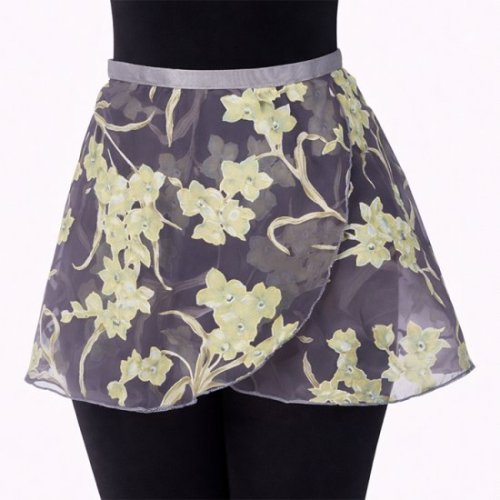 (image for) Ladies 14" Floral Expressions Print Wrap (Dark Grey)