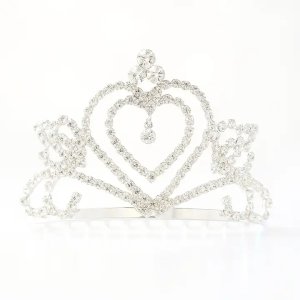 (image for) Small Silver Heart Tiara