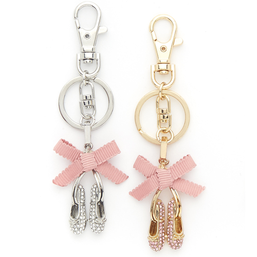 (image for) Ballet Shoe Keychain w Bow
