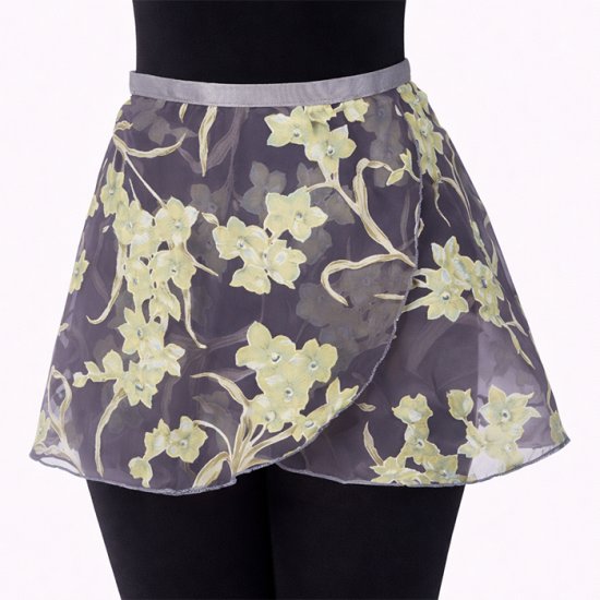 (image for) Ladies 14" Floral Expressions Print Wrap (Dark Grey)